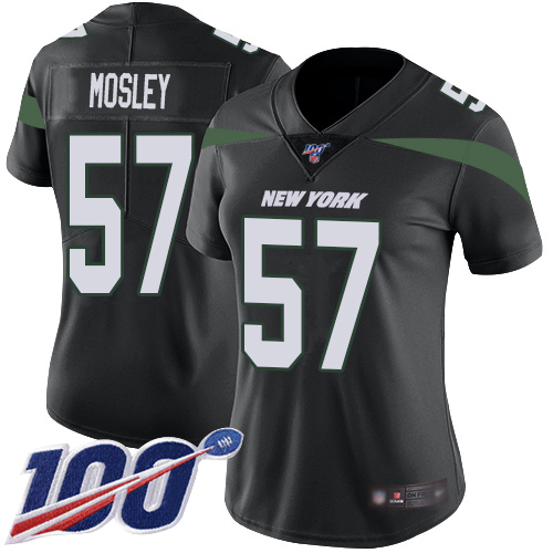 New York Jets Limited Black Women C.J. Mosley Alternate Jersey NFL Football #57 100th Season Vapor Untouchable->women nfl jersey->Women Jersey